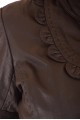 Geacă gri scurtă din piele naturală 72.00