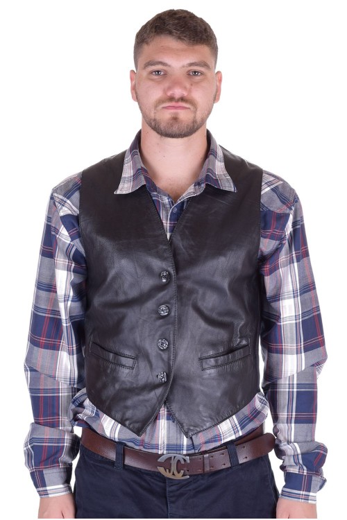 Vestă de bărbați elegantă piele 78.00