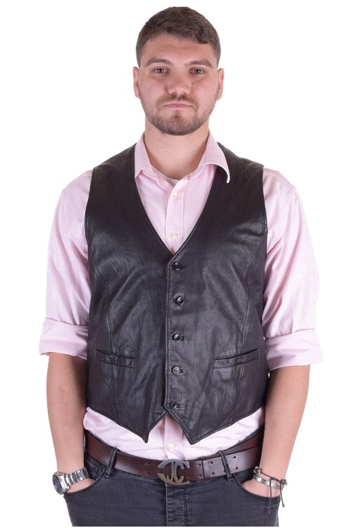 Vestă de bărbați drăguță piele 69.00
