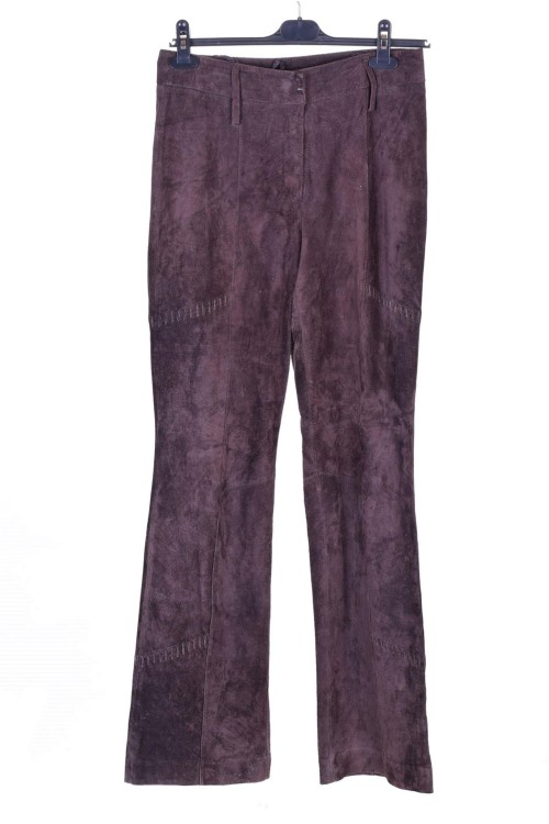 Pantalon din piele întoarsă din piele naturală 40.00