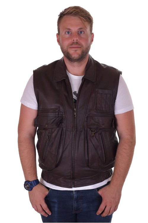 Vestă de bărbați piele 131.00