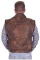 Vestă de bărbați brună din piele naturală 98.00