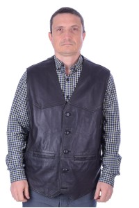 Vestă de bărbați din piele naturală