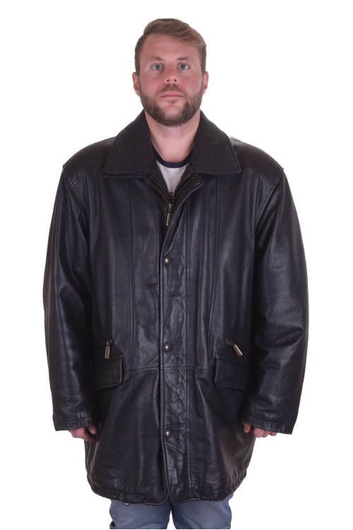 Geacă de bărbați elegantă piele 254.00