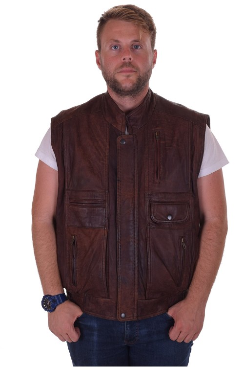 Vestă de bărbați piele 104.00