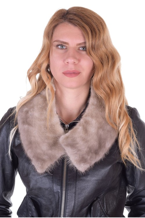 Guler de damă gri din nurcă 56.00