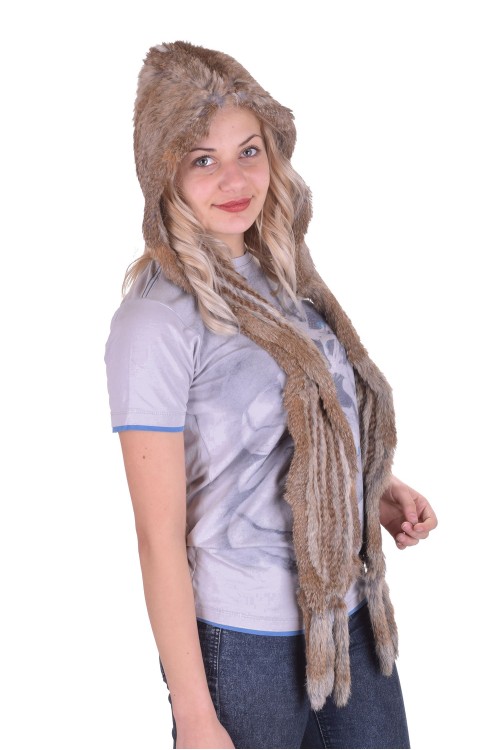 Glugă elegantă din piele de iepure 24.00