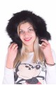 Glugă de damă neagră dе blana naturala 40.00