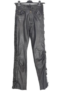 Pantalon de damă biker din piele naturală