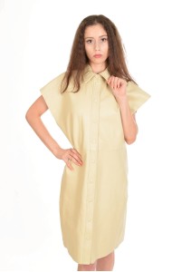 Rochie de damă grațioasă din piele naturală