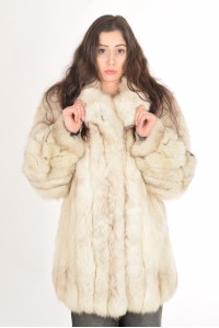 Palton de damă de lux de vulpe