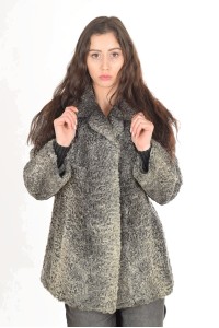 Palton de lux gri de astrahan