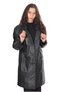 Geacă de damă neagră din piele naturală