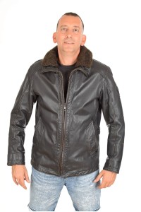Geacă de bărbați elegantă din piele naturală de vițel